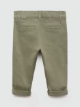 Mango Kids' Straight Chino Trousers, Beige Khaki