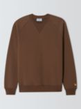 Carhartt WIP Chase Sweatshirt, Chocolate / Gold