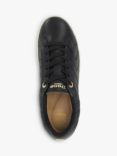 Dune Egent Quilted Leather Flatform Trainers, Black