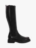 Dune Temmie Leather High Leg Chelsea Boots, Black