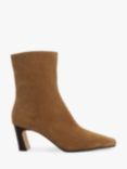 Dune Obriele Suede Heeled Ankle Boots, Taupe