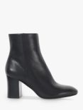 Dune Ollave Leather Ankle Boots, Black