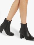 Dune Ollave Leather Ankle Boots, Black