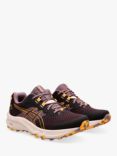 ASICS TRABUCO TERRA 2 Women's Running Shoes, Aubergine/Orange