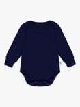 Muddy Puddles Kids' Thermal Baselayer Babygrow, Navy Blue