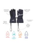 Muddy Puddles Kids' Waterproof Ski Gloves, Navy Blue