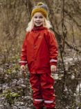 Muddy Puddles Kids' Waterproof Rainy Day Jacket, Red