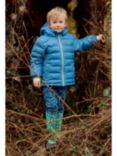 Muddy Puddles Kids' Waterproof Puffer Jacket, Blue