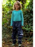 Muddy Puddles Kids' Waterproof Rainy Day Trousers, Navy Blue