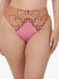 Playful Promises Spank Me Custom Embroidered High Waisted Thong, Pink