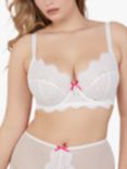 Playful Promises Camille Broderie Balconette Bra, White