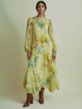 FLORERE Floral Maxi Dress, Pale Green