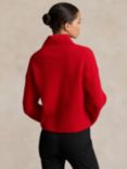 Polo Ralph Lauren Rib Knit Wool Cashmere Jumper, Fall Red