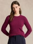 Polo Ralph Lauren Julianna Wool Cashmere Jumper, Plum