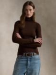 Polo Ralph Lauren Slim Turtleneck Jumper, Circuit Brown