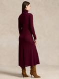 Polo Ralph Lauren Turtleneck Wool Blend Dress, Harvard Wine