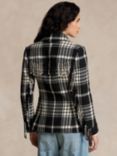 Polo Ralph Lauren Goleta Plaid Check Wool Jacket, Black/Cream