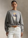 Polo Ralph Lauren Polo Bear Oversized Crew Fleece Sweatshirt, Vintage Heather