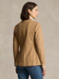 Polo Ralph Lauren Wool Blend Knitted Double Breasted Blazer, Polo Camel