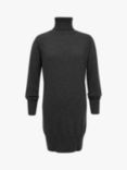 Celtic & Co. Geelong Wool Roll Neck Jumper Dress, Charcoal