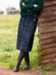 Celtic & Co. Celt Wool Midi Kilt, Cairngorm Blackwatch