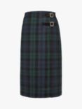 Celtic & Co. Celt Wool Midi Kilt, Cairngorm Blackwatch