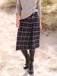 Celtic & Co. Celt Wool Midi Kilt, Navy/Oatmeal