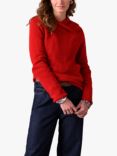 Celtic & Co. Wool Collared Slouch Jumper, Pillarbox Red