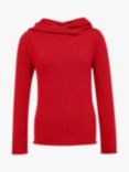 Celtic & Co. Wool Collared Slouch Jumper, Pillarbox Red