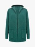 Celtic & Co. Merino Wool Flecked Hooded Coatigan, Bottle Green