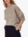 Celtic & Co. Gansey Wool Drop Shoulder Jumper, Taupe