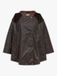 Celtic & Co. Waxed Cotton Cape, Dark Brown