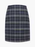 Celtic & Co. Tartan Wool Skirt, Navy/Oatmeal