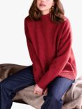 Celtic & Co. Merino Wool Flecked Patch Pocket Jumper, Claret