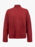 Celtic & Co. Merino Wool Flecked Patch Pocket Jumper, Claret