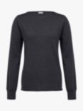 Celtic & Co. Boat Neck Merino Wool Jumper, Charcoal