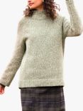 Celtic & Co. Slouch Funnel Neck Wool Blend Jumper, Sage