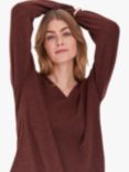 Celtic & Co. Geelong Wool Slouchy V-Neck Jumper, Ember