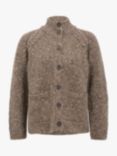 Celtic & Co. Donegal Wool Funnel Neck Cardigan, Tanners Brown