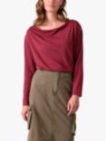 Celtic & Co. Drape Cowl Neck Jersey Top, Claret