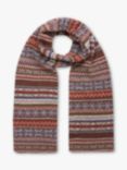 Celtic & Co. Lambswool Fair Isle Scarf, Claret/Multi