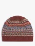 Celtic & Co. Lambswool Fair Isle Beanie, Claret/Multi