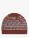 Celtic & Co. Lambswool Fair Isle Beanie, Claret/Multi