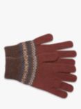 Celtic & Co. Lambswool Chevron Gloves, Claret