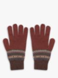 Celtic & Co. Lambswool Chevron Gloves, Claret