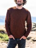 Celtic & Co. Men's Donegal Crew Neck Jumper, Ember