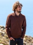 Celtic & Co. Donegal Wool Shawl Collar Jumper, Ember