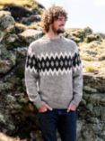 Celtic & Co. British Wool Fair Isle Jumper, Oatmeal Fleck