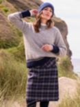 Celtic & Co. Fair Isle Hem Wool Jumper, Oatmeal Fleck