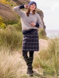 Celtic & Co. Fair Isle Hem Wool Jumper, Oatmeal Fleck